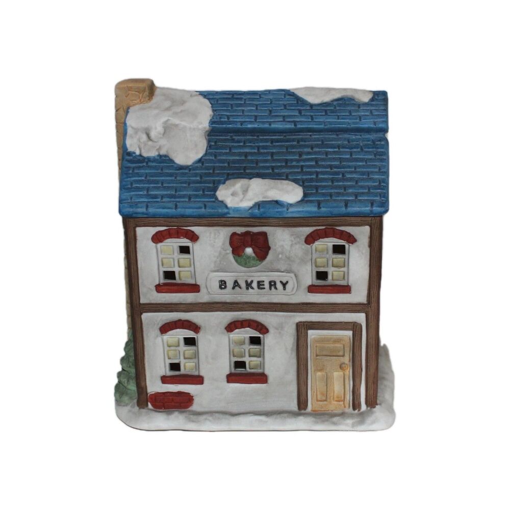 Vintage Memories Collection Village Bakery Lighted Original Box